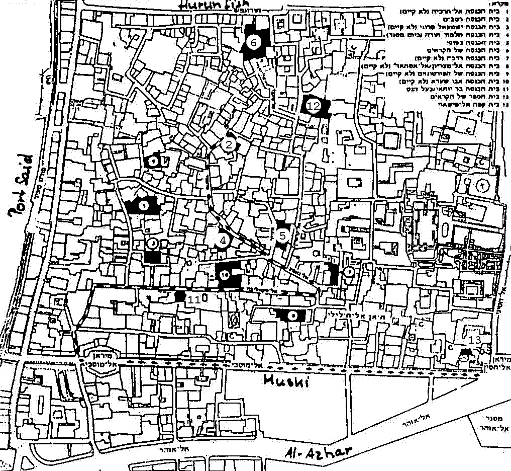 Plan des jüdischen Viertels